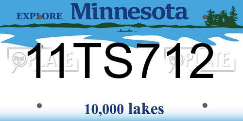 11TS712 Minnesota License Plate
