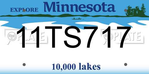 11TS717 Minnesota License Plate