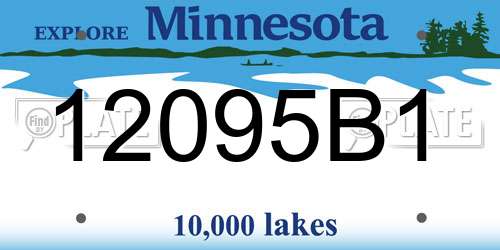 12095B1 Minnesota License Plate