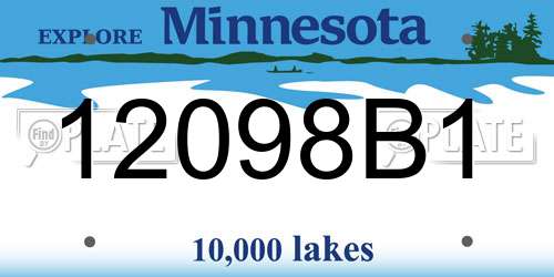 12098B1 Minnesota License Plate
