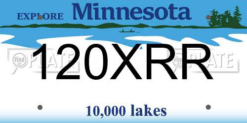 120XRR Minnesota License Plate