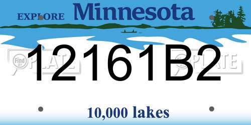 12161B2 Minnesota License Plate