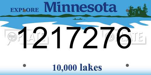 1217276 Minnesota License Plate