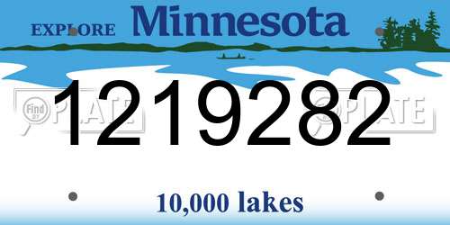 1219282 Minnesota License Plate