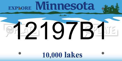 12197B1 Minnesota License Plate