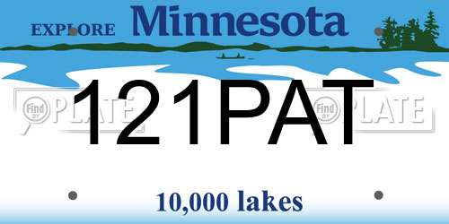121PAT Minnesota License Plate
