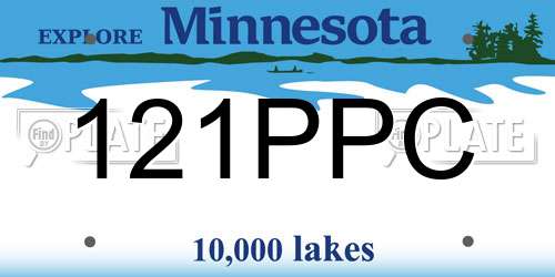 121PPC Minnesota License Plate