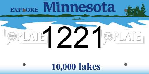 1221 Minnesota License Plate