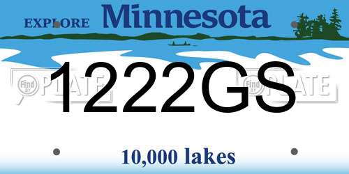 1222GS Minnesota License Plate