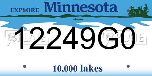 12249G0 Minnesota License Plate
