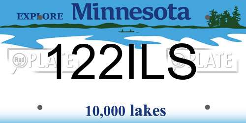 122ILS Minnesota License Plate
