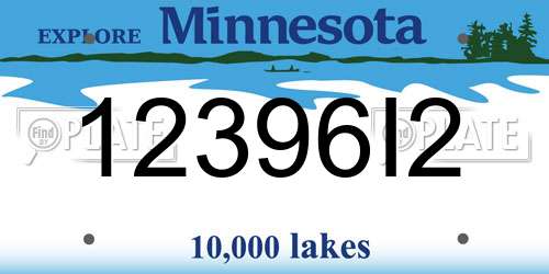 12396I2 Minnesota License Plate