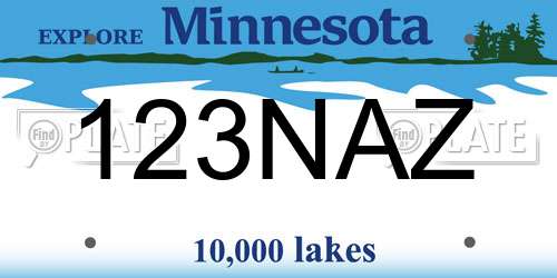 123NAZ Minnesota License Plate