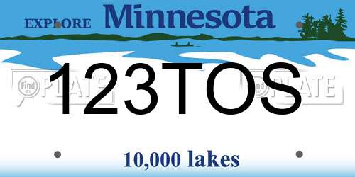 123TOS Minnesota License Plate