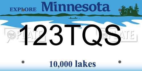 123TQS Minnesota License Plate