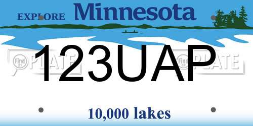 123UAP Minnesota License Plate