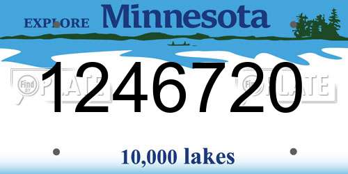 1246720 Minnesota License Plate