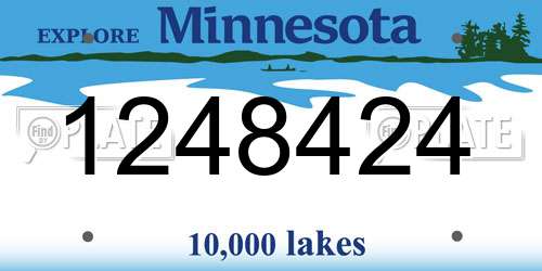 1248424 Minnesota License Plate