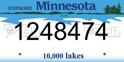 1248474 Minnesota License Plate