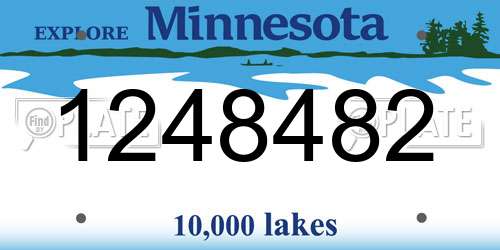 1248482 Minnesota License Plate