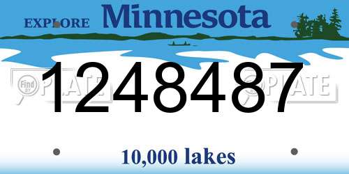 1248487 Minnesota License Plate