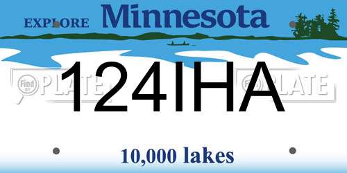 124IHA Minnesota License Plate