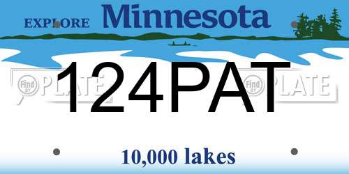 124PAT Minnesota License Plate