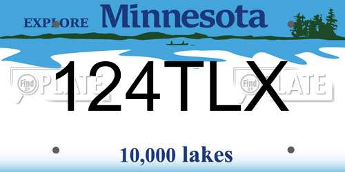 124TLX Minnesota License Plate