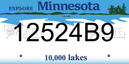 12524B9 Minnesota License Plate