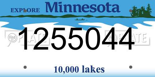 1255044 Minnesota License Plate