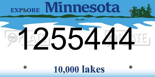 1255444 Minnesota License Plate