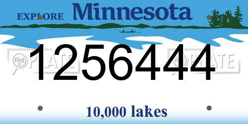 1256444 Minnesota License Plate