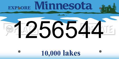 1256544 Minnesota License Plate
