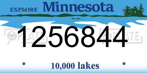 1256844 Minnesota License Plate
