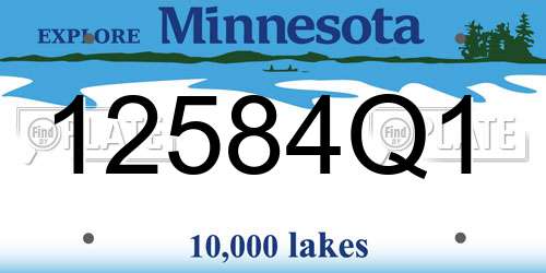 12584Q1 Minnesota License Plate