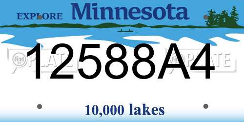 12588A4 Minnesota License Plate