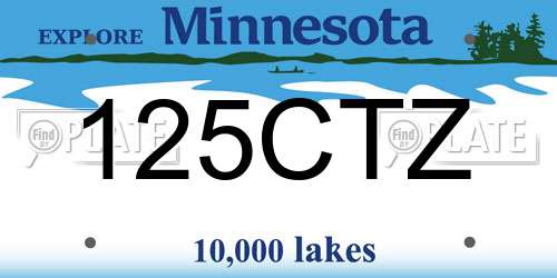 125CTZ Minnesota License Plate