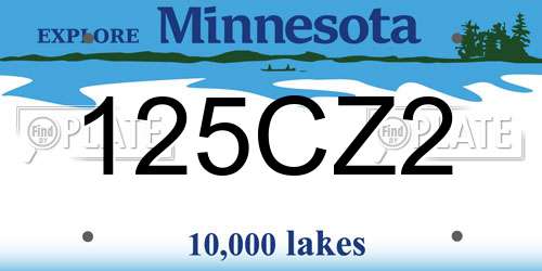 125CZ2 Minnesota License Plate
