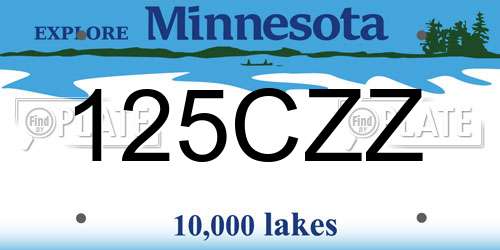125CZZ Minnesota License Plate