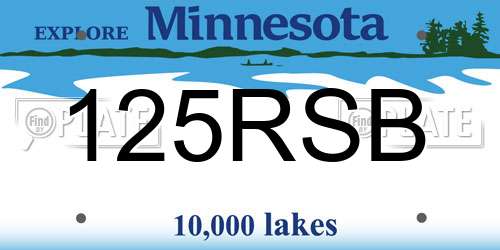 125RSB Minnesota License Plate