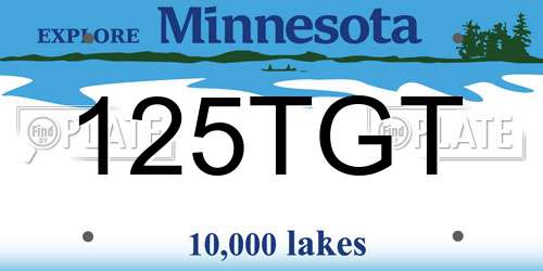 125TGT Minnesota License Plate