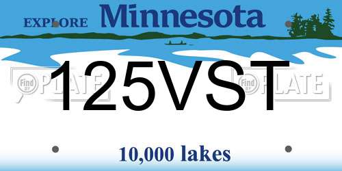125VST Minnesota License Plate