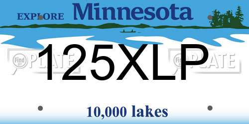 125XLP Minnesota License Plate