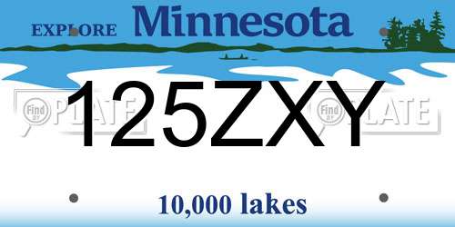 125ZXY Minnesota License Plate