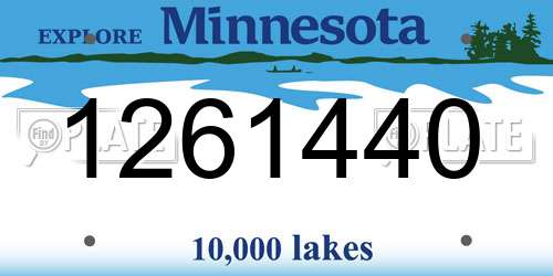 1261440 Minnesota License Plate