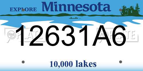 12631A6 Minnesota License Plate