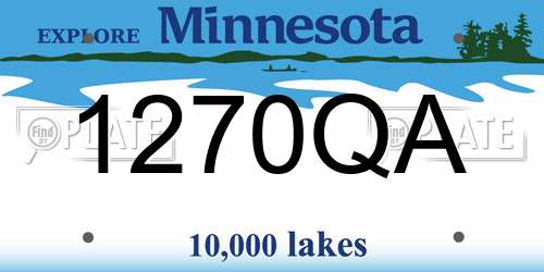1270QA Minnesota License Plate