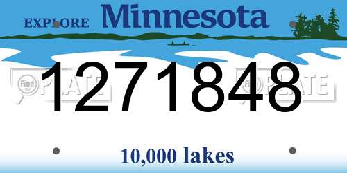 1271848 Minnesota License Plate