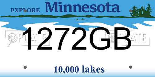 1272GB Minnesota License Plate