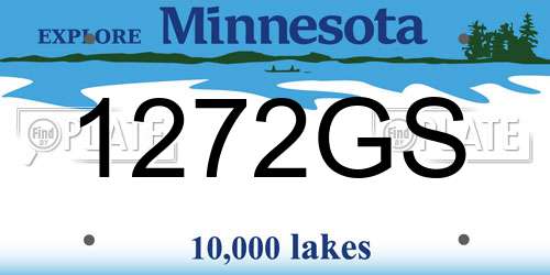 1272GS Minnesota License Plate